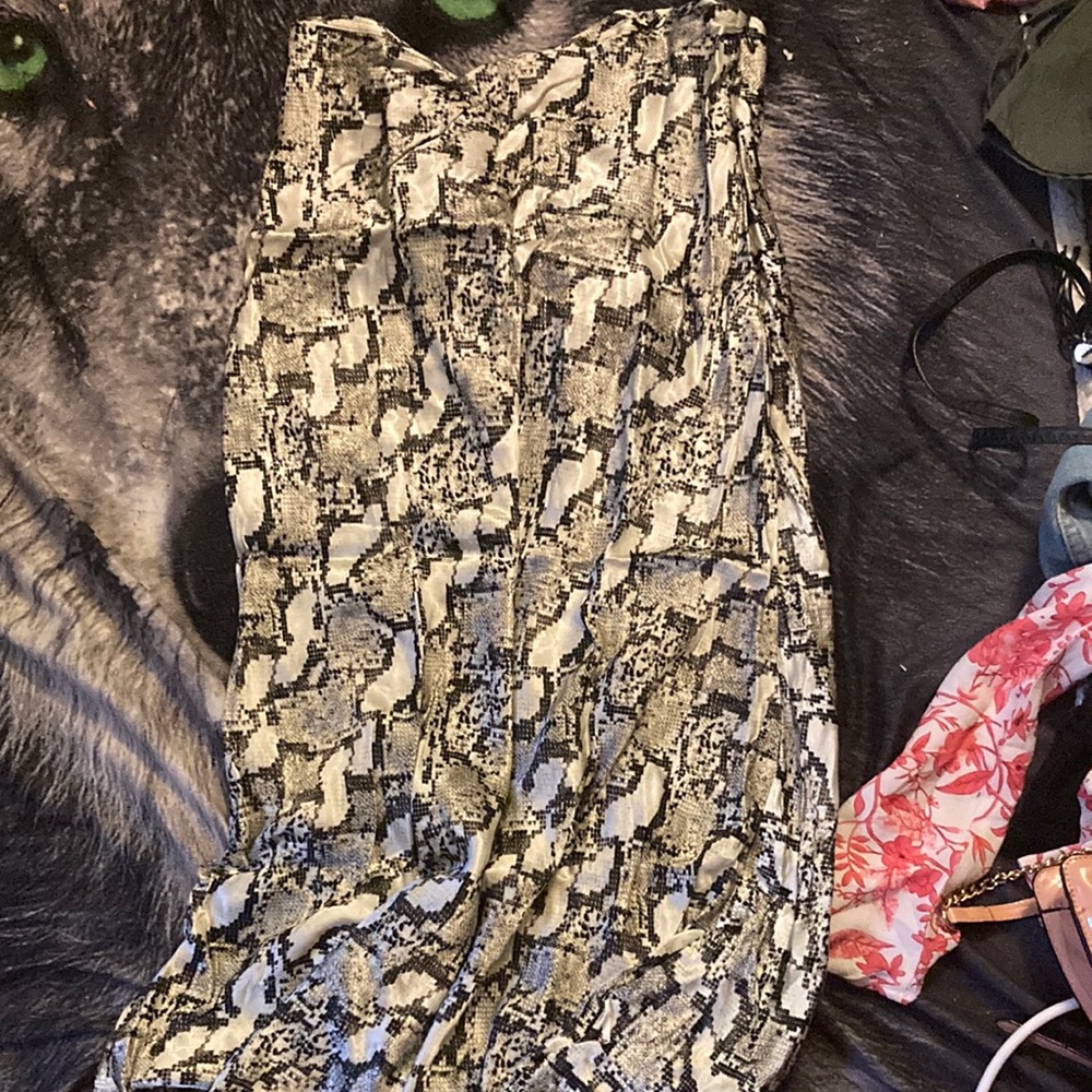 H&M Cream Tan Maxi Pencil Skirt Cocktail